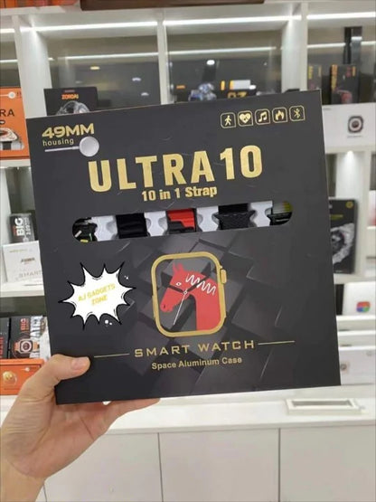 Ultra 10 Smart Watch with 10 Straps and a Free Screen Protector